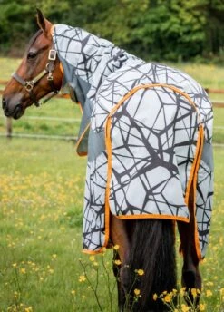Amigo 3-in-1 CamoFly - Grey/Orange -Lemieux Equestrian Supplies Shop amigo 3in1 camofly 3rdy