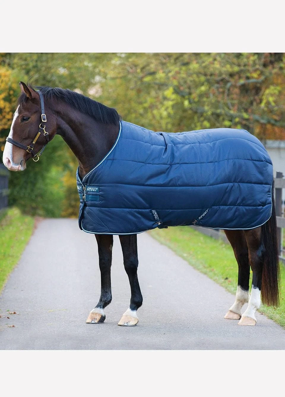 Amigo Insulator Lite Stable Rug 100g - Navy/White 3 Amigo Insulator Lite Stable Rug 100g - Navy/White