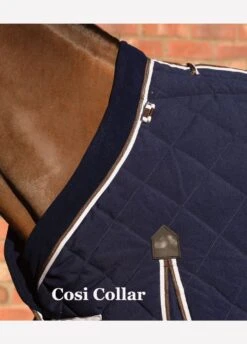 Weatherbeeta ComFiTec Diamond Quilt Detach A Neck Medium Stable Rug - Blue/Charc/White 12 Weatherbeeta ComFiTec Diamond Quilt Detach A Neck Medium Stable Rug - Blue/Charc/White -Lemieux Equestrian Supplies Shop cosicollar