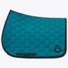 Cavalleria Toscana Quilted Jump Saddle Pad - Deep Sea Blue -Lemieux Equestrian Supplies Shop ct quilted pad deep sea blue 1rdy