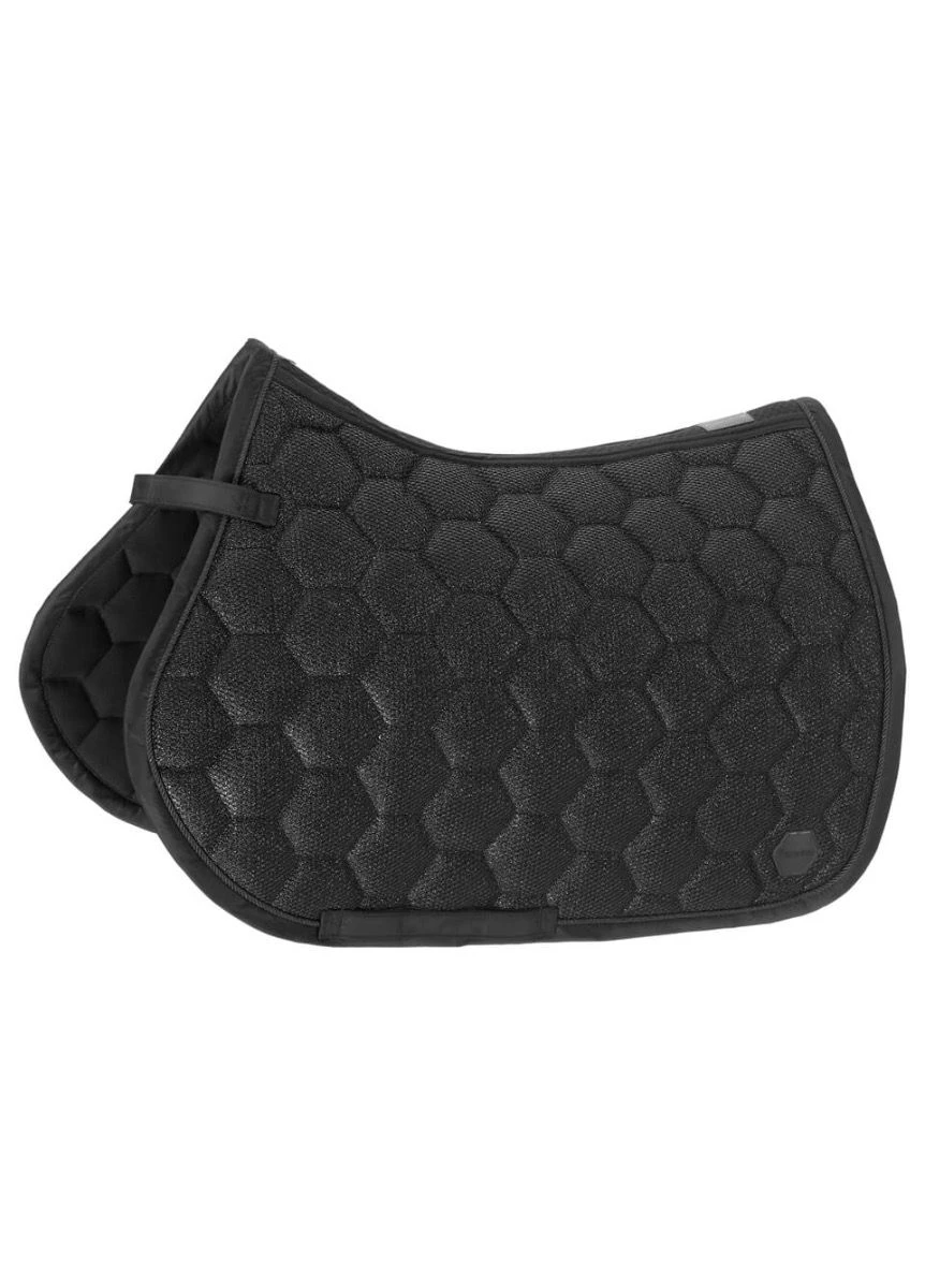 Eskadron Glitter Mesh Jump Saddle Cloth - Black 3 Eskadron Glitter Mesh Jump Saddle Cloth - Black