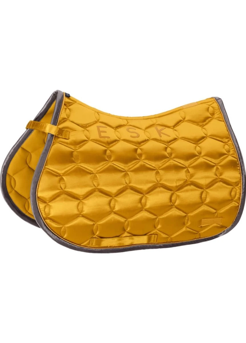 Eskadron Satin Contrast Jump Saddle Cloth VS - Vintage Gold 3 Eskadron Satin Contrast Jump Saddle Cloth VS - Vintage Gold
