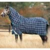 Rhino Plus Vari-Layer Turnout Medium - Navy Check/Teal 1 Rhino Plus Vari-Layer Turnout Medium - Navy Check/Teal -Lemieux Equestrian Supplies Shop horseware plus turnout med navy teal 1rdy