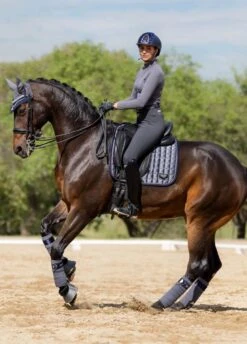 LeMieux Loire Classic Dressage Square - Twilight Grey -Lemieux Equestrian Supplies Shop lemieux dressage pad grey 3rdy