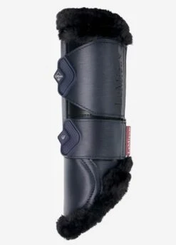 LeMieux Fleece Edged Mesh Brushing Boot - Twilight Navy -Lemieux Equestrian Supplies Shop lemieux fleece brush boot twilight navy 3rdy