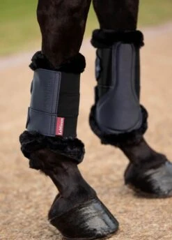 LeMieux Fleece Edged Mesh Brushing Boot - Twilight Navy -Lemieux Equestrian Supplies Shop lemieux fleece brush boot twilight navy 6rdy