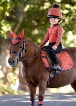 LeMieux Mini Fly Hood - Sienna -Lemieux Equestrian Supplies Shop lemieux mini fly hood sienna 2rdy