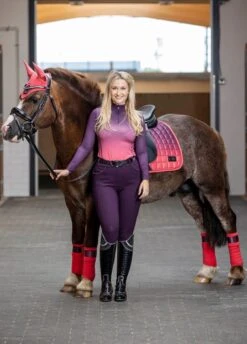 LeMieux Spectrum Polo Bandages - Aubergine/Papaya -Lemieux Equestrian Supplies Shop lemieux spectrum papaya 2rdy