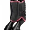 LeMieux Carbon Mesh Wrap Boots - Black/Papaya