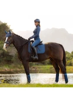 LeMieux Suede Dressage Square - Atlantic -Lemieux Equestrian Supplies Shop lm dressage atlantic 2rdy