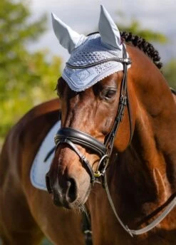 LeMieux Classic Fly Hood - Mist -Lemieux Equestrian Supplies Shop lm fly hood mist 2rdy 1