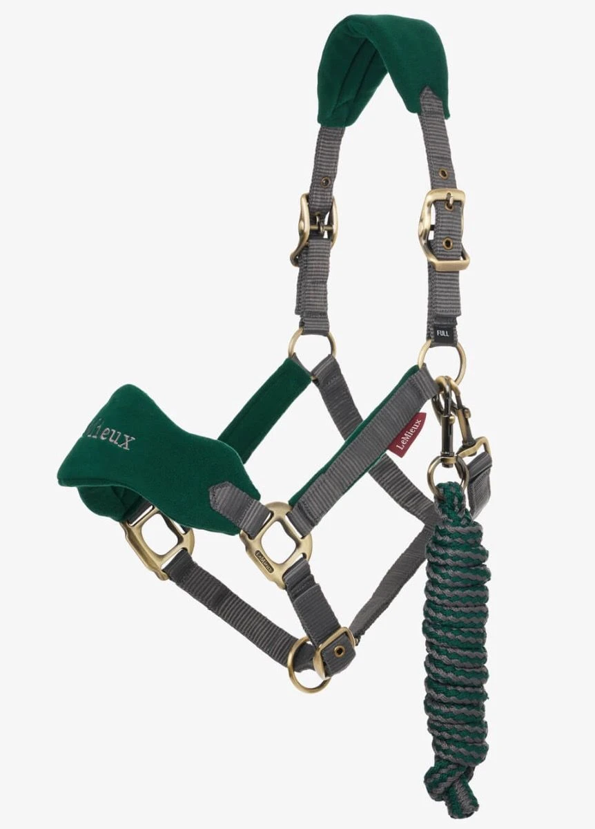 LeMieux Vogue Fleece Headcollar & Leadrope - Spruce 3 LeMieux Vogue Fleece Headcollar & Leadrope - Spruce