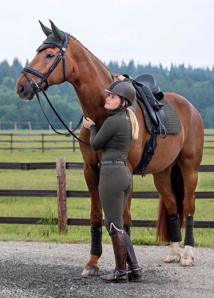LeMieux Suede Dressage Square - Oak 4 LeMieux Suede Dressage Square - Oak - Image 2