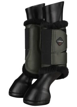 LeMieux Fleece Brushing Boots - Oak