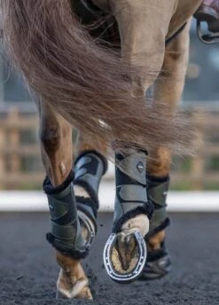 LeMieux Fleece Brushing Boots - Oak -Lemieux Equestrian Supplies Shop lmfleecebootoak6rdy