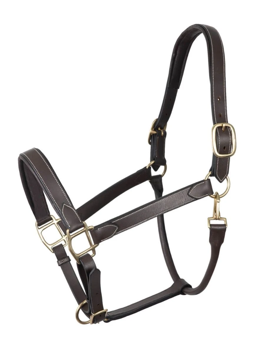 Mark Todd Leather Headcollar - Havana/White 4 Mark Todd Leather Headcollar - Havana/White - Image 2