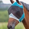 Shires Fine Mesh Fly Mask With Ear Holes - Teal 2 Shires Fine Mesh Fly Mask With Ear Holes - Teal -Lemieux Equestrian Supplies Shop meshwithearholes