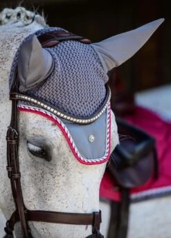 Ps Of Sweden Fly Hood - Scarlet -Lemieux Equestrian Supplies Shop psflyhatscarletrdy