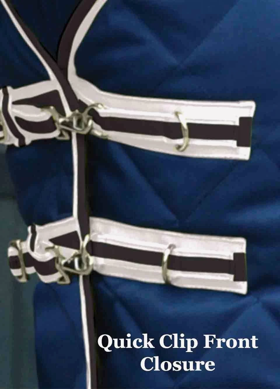 Weatherbeeta ComFiTec Diamond Quilt Detach A Neck Medium Stable Rug - Blue/Charc/White 7 Weatherbeeta ComFiTec Diamond Quilt Detach A Neck Medium Stable Rug - Blue/Charc/White - Image 5