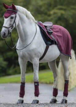 Rambo Waterproof Fleece Competition Sheet - Burgundy/Teal/Navy