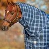 Rhino Original Stable Hood Medium - Navy Check/Indigo -Lemieux Equestrian Supplies Shop rhino stable hood medium navy check 1rdy