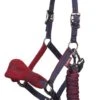 LeMieux Vogue Fleece Headcollar & Leadrope Set - Burgundy/Navy