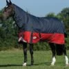 Weatherbeeta Plus Dynamic II Combo Neck Medium/Lite - Black/Red/Silver -Lemieux Equestrian Supplies Shop wb dynamic combo black red 1rdy 1