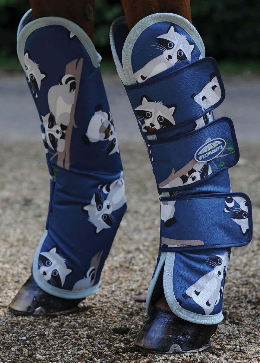 Weatherbeeta 1200D Wide Tab Long Travel Boots - Raccoon Print 3 Weatherbeeta 1200D Wide Tab Long Travel Boots - Raccoon Print