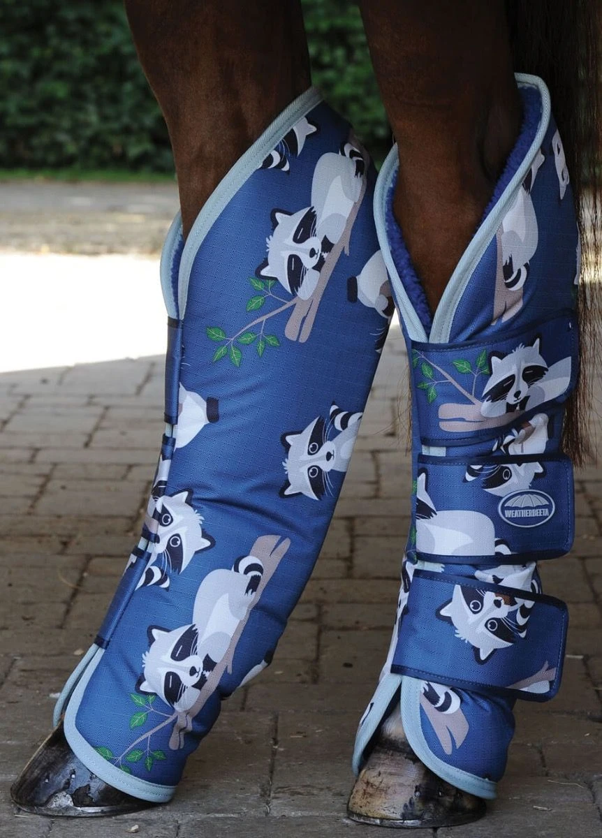 Weatherbeeta 1200D Wide Tab Long Travel Boots - Raccoon Print 4 Weatherbeeta 1200D Wide Tab Long Travel Boots - Raccoon Print - Image 2