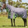 Weatherbeeta ComFITec Essential Combo Neck Medium - Grey/Lime -Lemieux Equestrian Supplies Shop wbcombomediumgreylinerdy