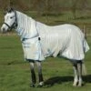 Weatherbeeta Comfitec Essential Mesh II Combo Neck - Light Taupe/Light Blue -Lemieux Equestrian Supplies Shop wbessentialmeshiiltaupelbluerdy