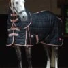 Weatherbeeta ComFITec Therapy-Tec Channel Quilt Detach-A-Neck Medium - Black/Silver/Red -Lemieux Equestrian Supplies Shop wbtherapychanneldanmedblackrdy