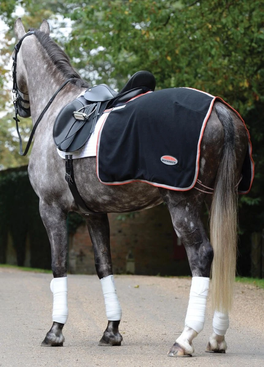 Weatherbeeta Therapy-Tec Fleece Quarter Sheet - Black/Silver/Red 3 Weatherbeeta Therapy-Tec Fleece Quarter Sheet - Black/Silver/Red