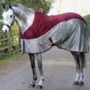 WeatherBeeta Micro-Air Standard Neck Cooler - Burgundy/Grey -Lemieux Equestrian Supplies Shop weatherbeeta microair cooler burg gry