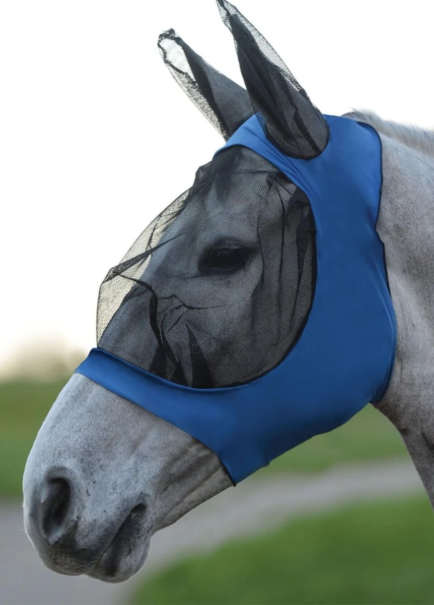 Weatherbeeta Stretch Eye Saver With Ears - Royal/Black 3 Weatherbeeta Stretch Eye Saver With Ears - Royal/Black