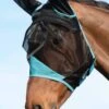 Weatherbeeta ComFiTec Fine Mesh Fly Mask With Ears - Black/Turquoise 1 Weatherbeeta ComFiTec Fine Mesh Fly Mask With Ears - Black/Turquoise -Lemieux Equestrian Supplies Shop weatherbeetafinemeshflymaskearsblakcturqrdy