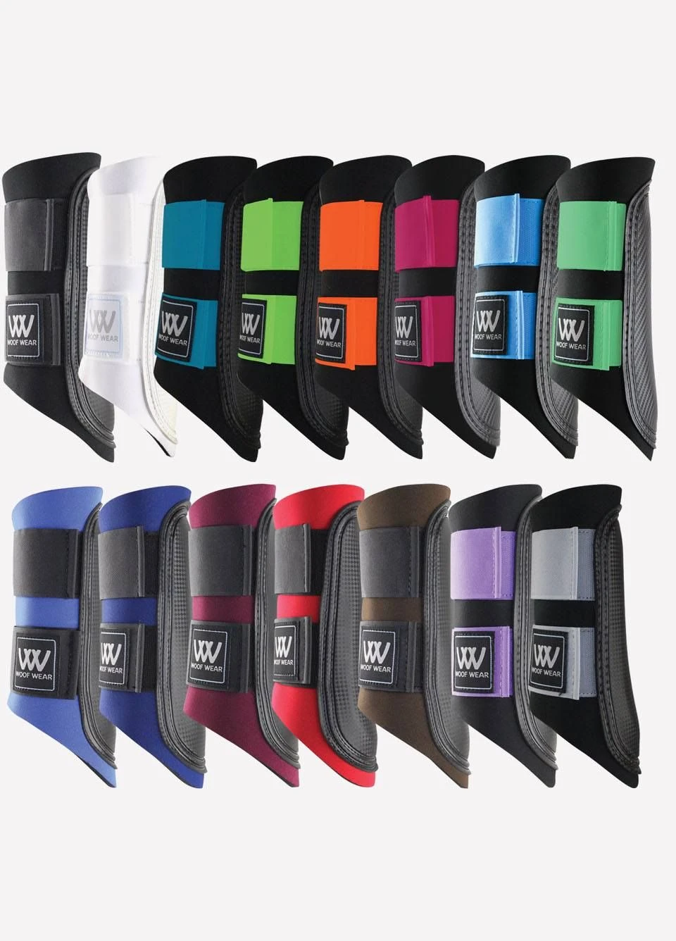 Woof Wear Club Brushing Boots - Black/ Berry 4 Woof Wear Club Brushing Boots - Black/ Berry - Image 2